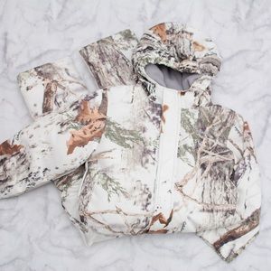 Cabela's Kids Camouflage Snow Suit 1 Pc - White, Brown, Green